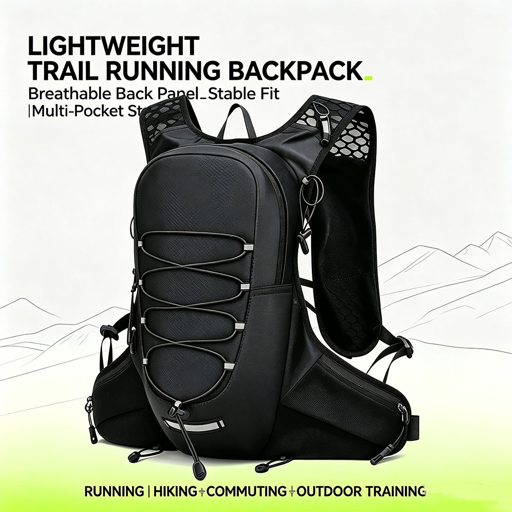 Reflective Vest Cycling - Hydration Running Backpack Lightweight Waterproof Hiking