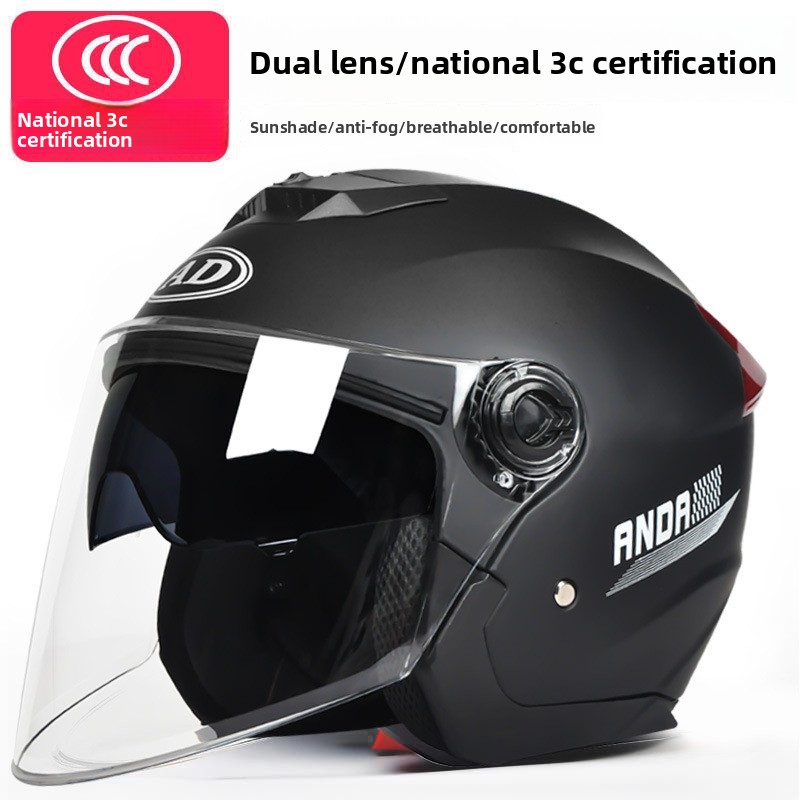 Commuting With Road Bike - Adult Abs Motorcycle Half Helmet Dual