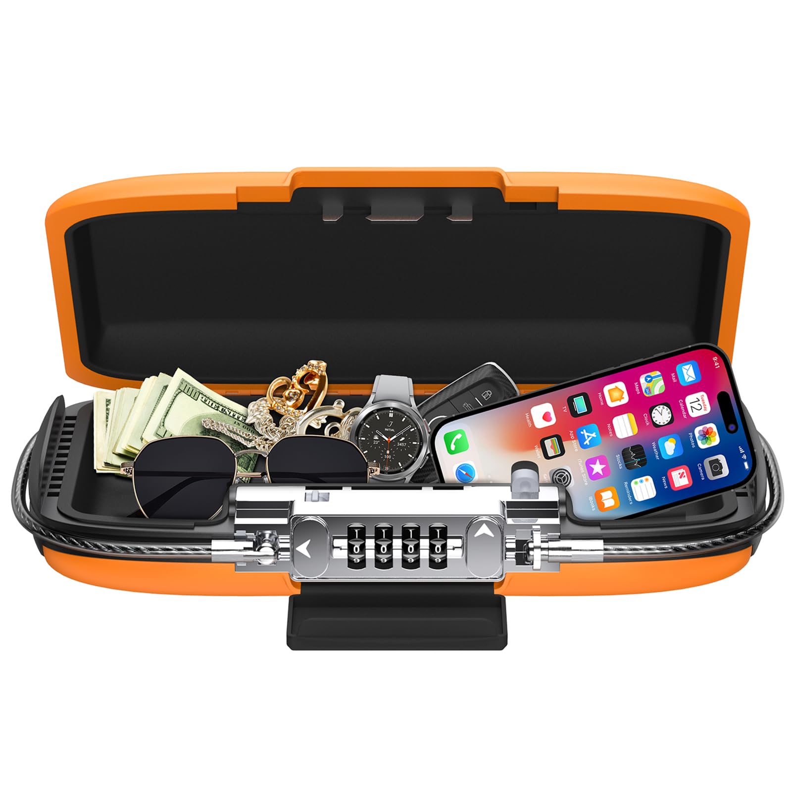 Portable Safe Lock Box with 4- - Chain Lock Combination review and price