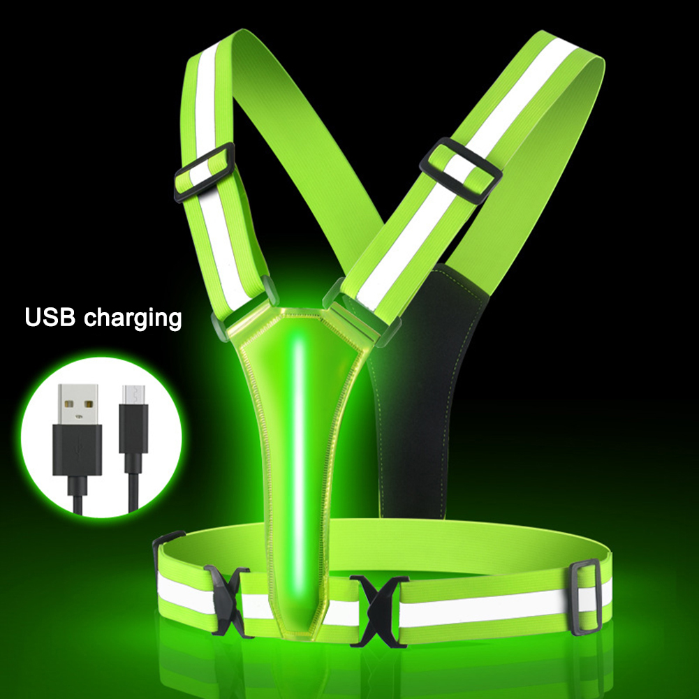 LED Running Vest USB Rechargea - Reflective Vest Cycling review and price