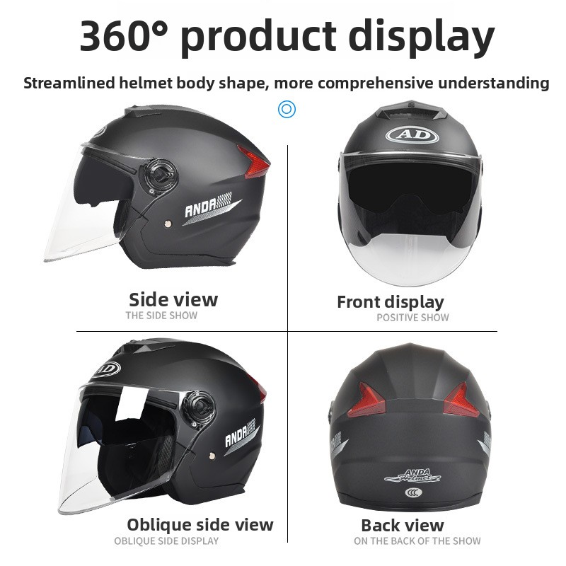 Adult Abs Motorcycle Half Helm - Commuting With Road Bike review and price